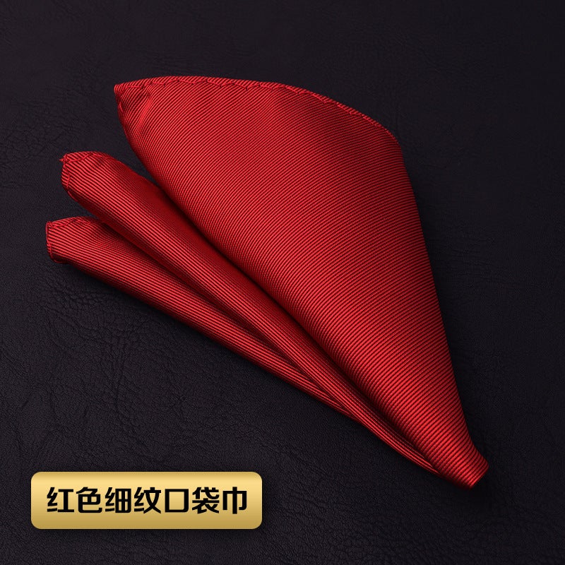 Men'S Suit Pocket Scarf Solid Color Suit Black Red Blue Business Wedding Handkerchief Small Square Scarf Breast Scarf Accessories - Image 1